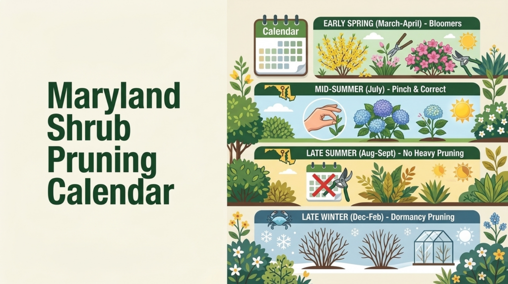 Maryland Shrub Pruning Calendar