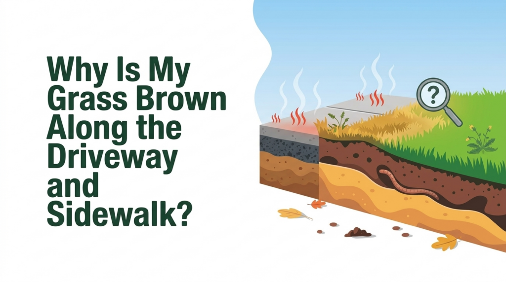 Why Is My Grass Brown Along the Driveway and Sidewalk?